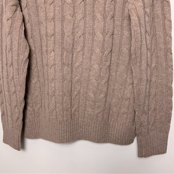 NEXT UK Cable Knit Sweater Wool Blend Neutral Tan Contemporary M - Picture 13 of 14